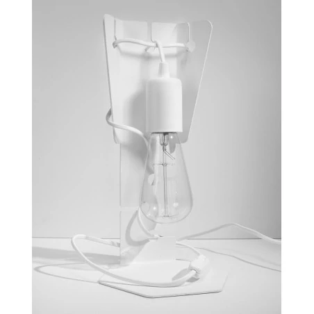 Lampki-biurkowe - nowoczesna lampka biurkowa arby biała e27 industrial sl.0879 sollux 