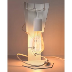 Lampki-biurkowe - nowoczesna lampka biurkowa arby biała e27 industrial sl.0879 sollux 