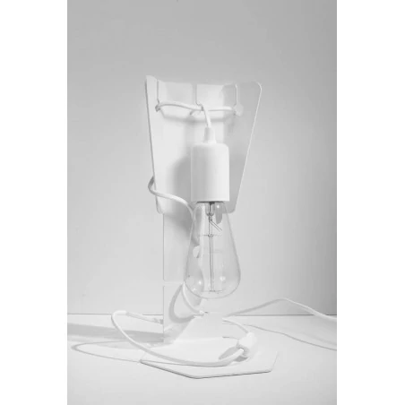 Lampki-biurkowe - nowoczesna lampka biurkowa arby biała e27 industrial sl.0879 sollux 
