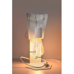 Lampki-biurkowe - nowoczesna lampka biurkowa arby biała e27 industrial sl.0879 sollux 