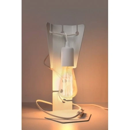 Lampki-biurkowe - nowoczesna lampka biurkowa arby biała e27 industrial sl.0879 sollux 