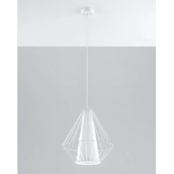 Oswietlenie-sufitowe - biała lampa wisząca demi sl.0297 sollux lighting 