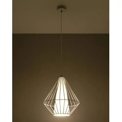 Oswietlenie-sufitowe - biała lampa wisząca demi sl.0297 sollux lighting 