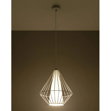 Oswietlenie-sufitowe - biała lampa wisząca demi sl.0297 sollux lighting 