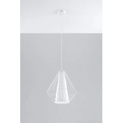 Oswietlenie-sufitowe - biała lampa wisząca demi sl.0297 sollux lighting 