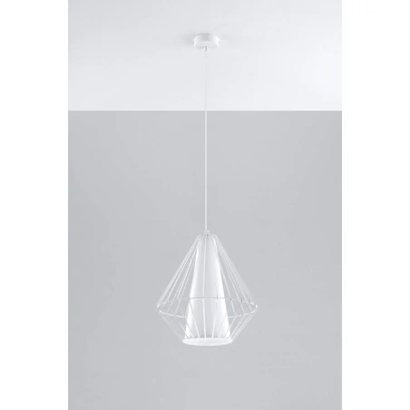Oswietlenie-sufitowe - biała lampa wisząca demi sl.0297 sollux lighting 