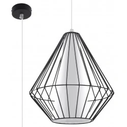 Oswietlenie-sufitowe - czarna lampa wisząca demi sl.0298 sollux lighting