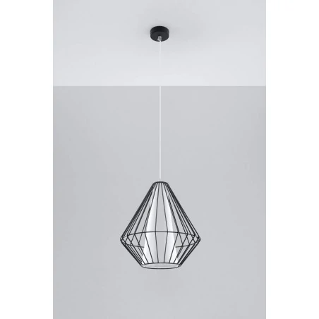 Oswietlenie-sufitowe - czarna lampa wisząca demi sl.0298 sollux lighting 
