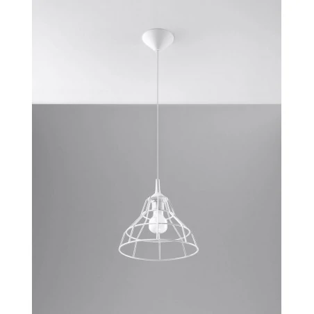Oswietlenie-sufitowe - biała lampa wisząca anata sl.0145 sollux lighting 