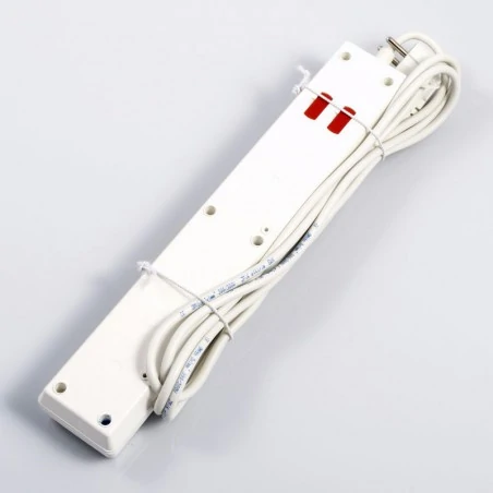 Listwy-zasilajace - przedłużacz przepięciowy biały 5 gniazd z przewodem 3 m jonex ps-5p 