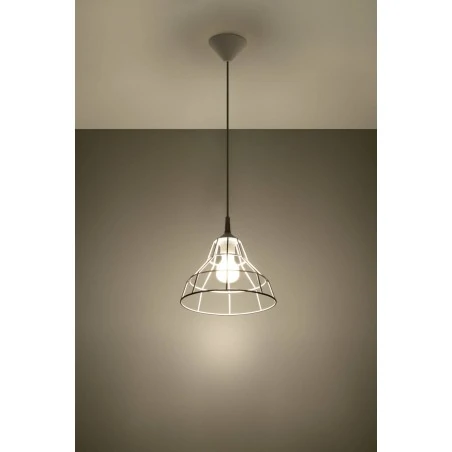 Oswietlenie-sufitowe - biała lampa wisząca anata sl.0145 sollux lighting 