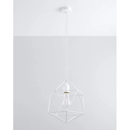 Oswietlenie-sufitowe - biała lampa wisząca gaspare sl.0290 sollux lighting 