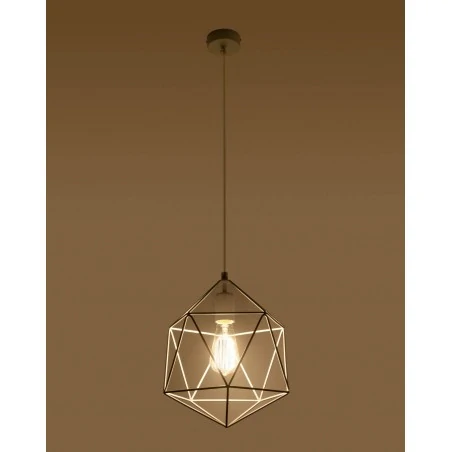 Oswietlenie-sufitowe - biała lampa wisząca gaspare sl.0290 sollux lighting 