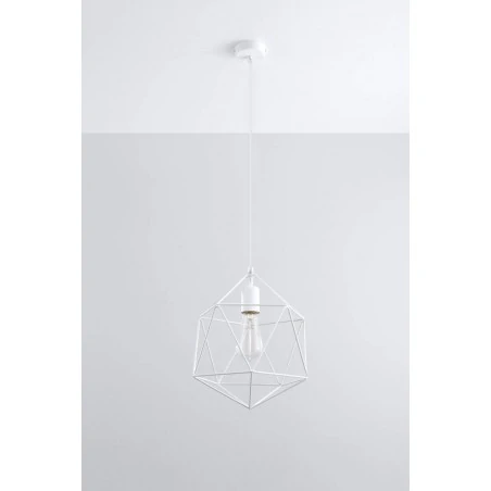 Oswietlenie-sufitowe - biała lampa wisząca gaspare sl.0290 sollux lighting 