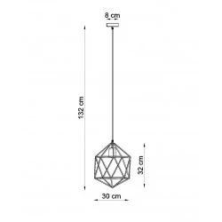 Oswietlenie-sufitowe - czarna lampa wisząca gaspare sl.0291 sollux lighting 