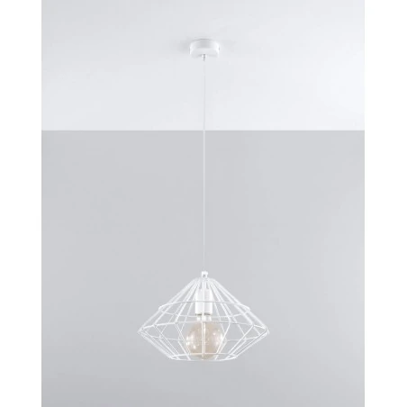 Oswietlenie-sufitowe - biała lampa wisząca umberto sl.0293 sollux lighting 