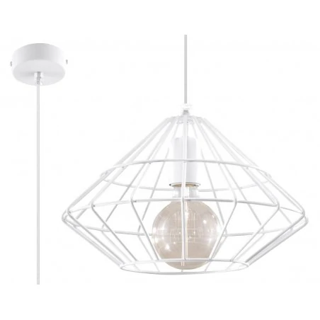Oswietlenie-sufitowe - biała lampa wisząca umberto sl.0293 sollux lighting 