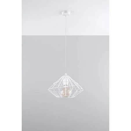 Oswietlenie-sufitowe - biała lampa wisząca umberto sl.0293 sollux lighting 