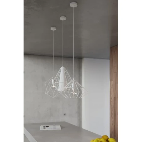 Oswietlenie-sufitowe - biała lampa wisząca umberto sl.0293 sollux lighting 