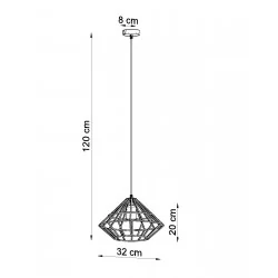 Oswietlenie-sufitowe - czarna lampa wisząca umberto sl.0294 sollux lighting 