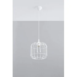 Oswietlenie-sufitowe - biała lampa wisząca celta sl.0295 sollux lighting 