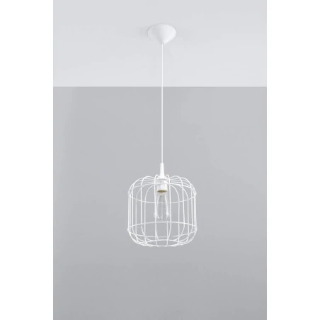 Oswietlenie-sufitowe - biała lampa wisząca celta sl.0295 sollux lighting 