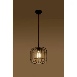 Oswietlenie-sufitowe - czarna lampa wisząca celta sl.0296 sollux lighting 