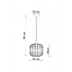 Oswietlenie-sufitowe - czarna lampa wisząca celta sl.0296 sollux lighting 