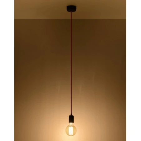 Oswietlenie-sufitowe - czarna lampa wisząca edison sl.0152 sollux lighting 