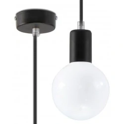 Oswietlenie-sufitowe - czarna lampa wisząca edison sl.0152 sollux lighting 