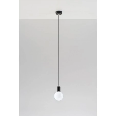 Oswietlenie-sufitowe - czarna lampa wisząca edison sl.0152 sollux lighting 