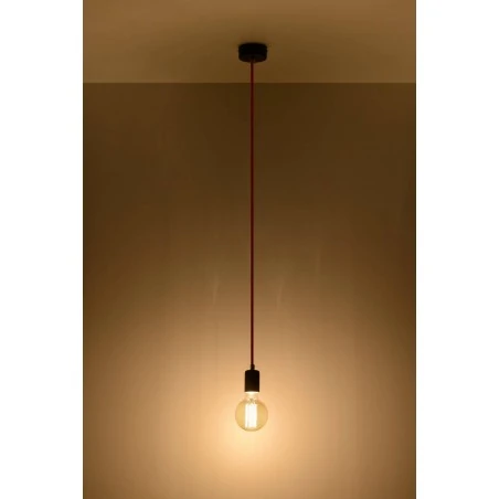 Oswietlenie-sufitowe - czarna lampa wisząca edison sl.0152 sollux lighting 