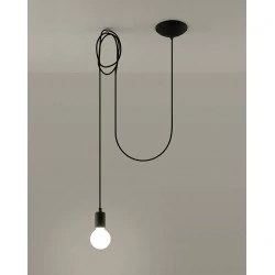 Oswietlenie-sufitowe - czarna lampa wisząca edison 1 long sl.0369 sollux lighting 