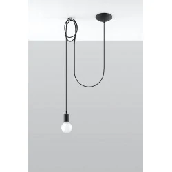 Oswietlenie-sufitowe - czarna lampa wisząca edison 1 long sl.0369 sollux lighting 