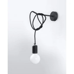 Kinkiety - czarny kinkiet edison sl.0373 sollux lighting 