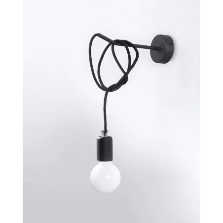 Kinkiety - czarny kinkiet edison sl.0373 sollux lighting 