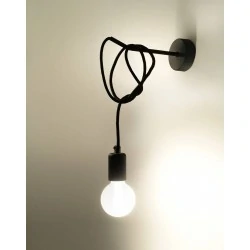 Kinkiety - czarny kinkiet edison sl.0373 sollux lighting 