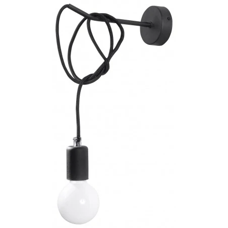 Kinkiety - czarny kinkiet edison sl.0373 sollux lighting 