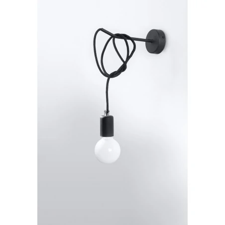 Kinkiety - czarny kinkiet edison sl.0373 sollux lighting 