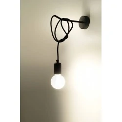 Kinkiety - czarny kinkiet edison sl.0373 sollux lighting 