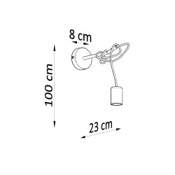 Kinkiety - czarny kinkiet edison sl.0373 sollux lighting 