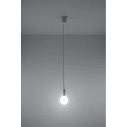 Oswietlenie-sufitowe - lampa wisząca diego 1 biała długa oprawa wisząca na żarówkę e27 sl.0569 sollux 