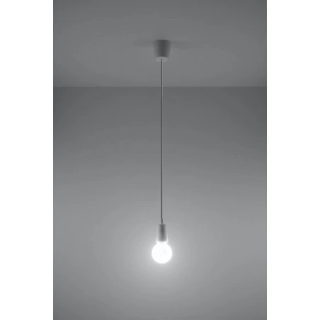 Oswietlenie-sufitowe - lampa wisząca diego 1 biała długa oprawa wisząca na żarówkę e27 sl.0569 sollux 