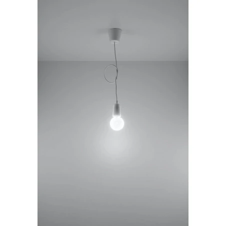 Oswietlenie-sufitowe - lampa wisząca diego 1 biała długa oprawa wisząca na żarówkę e27 sl.0569 sollux 