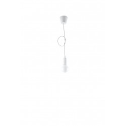 Oswietlenie-sufitowe - lampa wisząca diego 1 biała długa oprawa wisząca na żarówkę e27 sl.0569 sollux 
