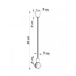 Oswietlenie-sufitowe - lampa wisząca diego 1 biała długa oprawa wisząca na żarówkę e27 sl.0569 sollux 