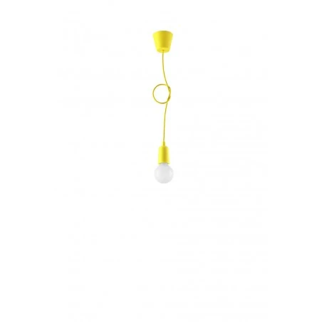 Oswietlenie-sufitowe - oprawa wisząca diego 1 żółta na żarówkę e27 sl.0578 sollux 