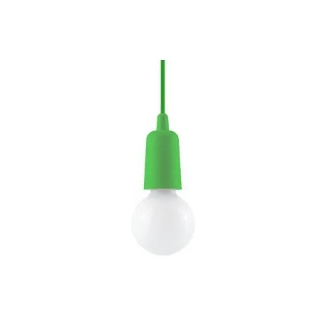Oswietlenie-sufitowe - lampa wisząca diego 1 zielony zwis na żarówkę e27 sollux sl.0581 