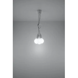 Oswietlenie-sufitowe - lampa wisząca diego 3 białe oprawy na żarówkę e27 sl.0570 sollux 