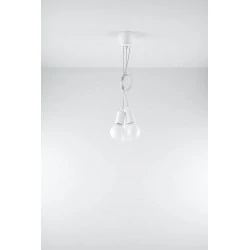 Oswietlenie-sufitowe - lampa wisząca diego 3 białe oprawy na żarówkę e27 sl.0570 sollux 